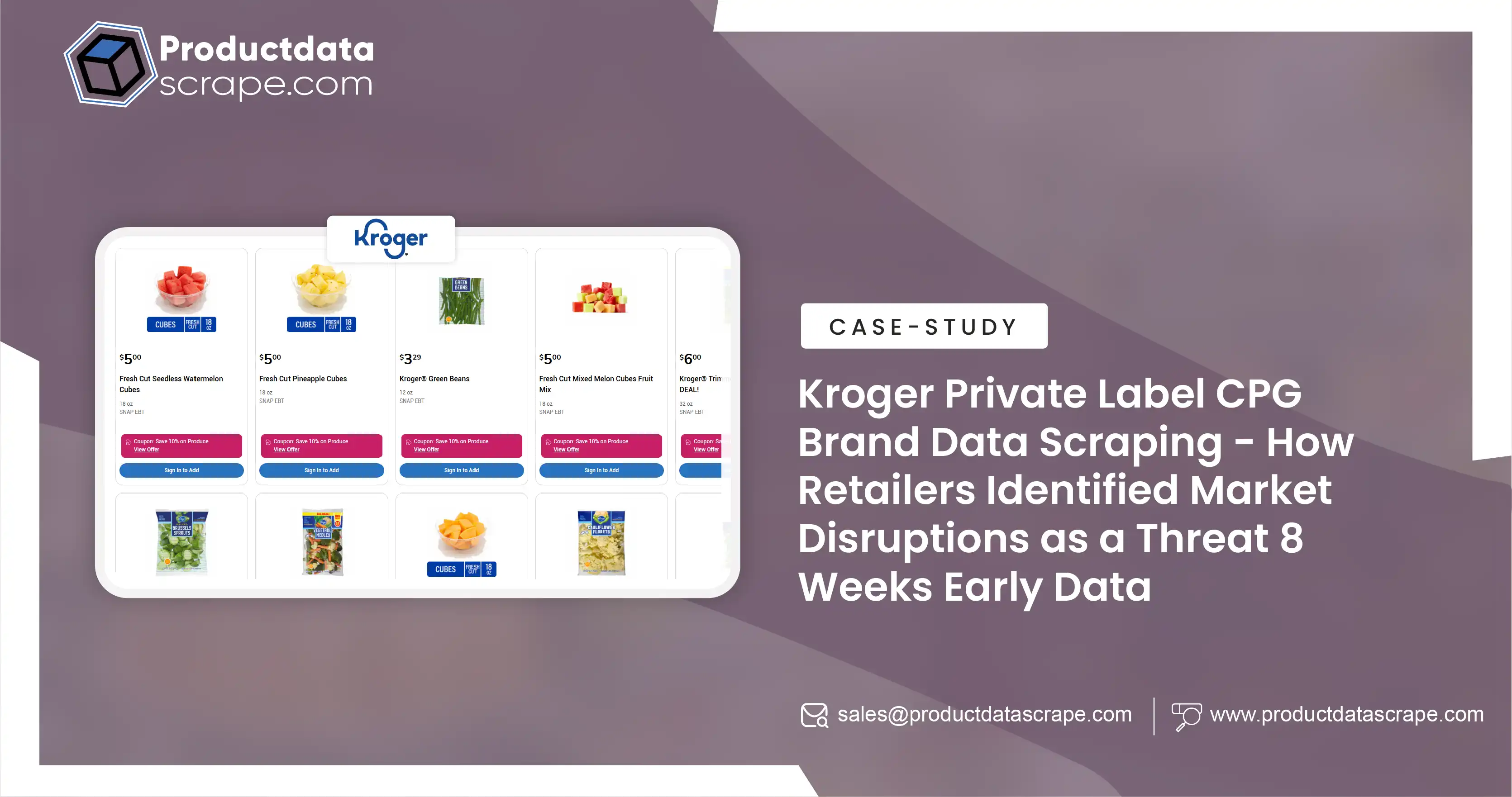 Kroger Private Label CPG Brand Data Scraping - How Retailers Identified Market Disruptions as a Threat 8 Weeks Early Data